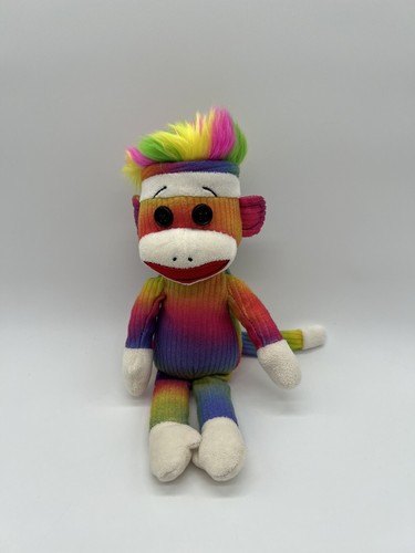 Ty Beanie Buddies Collection Rainbow Sock Monkey 2012