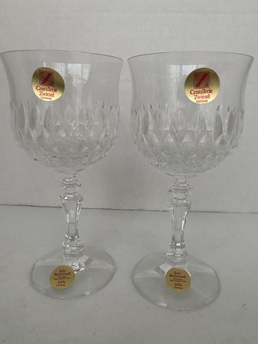 未使用・未開封　DREIMILLIONEN/AUS GLAS UND WEIN Set of 2 ECHT BLEIKRISTALL Germany 24% Lead Crystal Wine