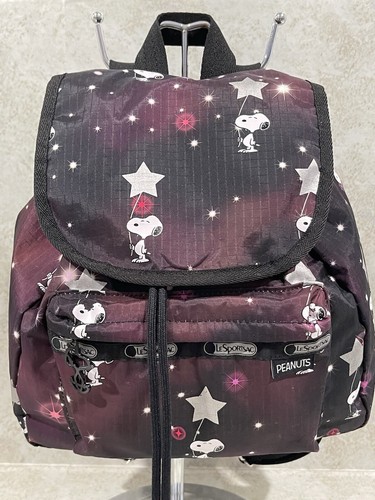 LeSportsac Peanuts Snoopy In The Stars Drawstring Backpack