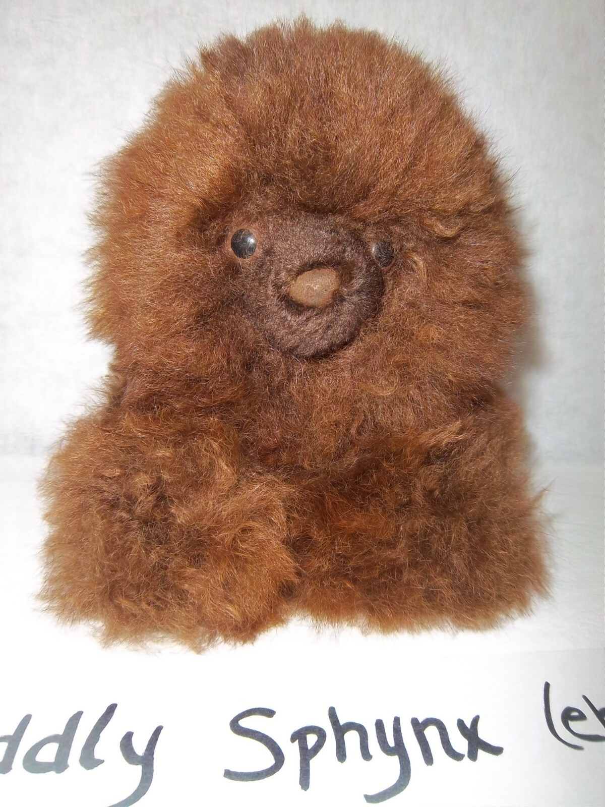 Alpaca Fur Plush Dog ? Hand Made In Peru Brown Very Soft Stuffed Animal