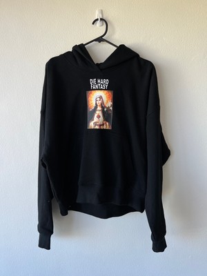 new Ksubi womens extra small xs 6 8 top jumper hoodie die hard slouch black