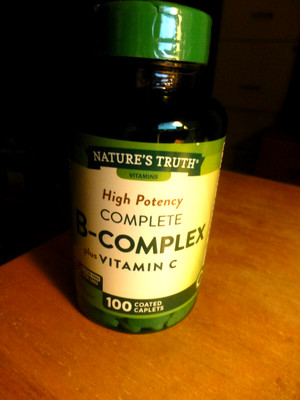 Natures Truth High Potency Complete B Complex+ Vitamin C 100 Caplets Exp 09/25