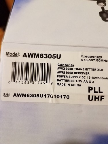 audio2000s AWM6305U PRO UHF WIRELESS IN EAR MONITOR SYSTEM