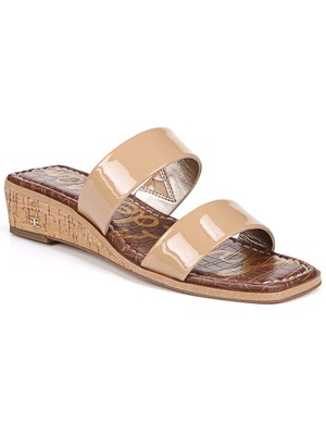 

SAM EDELMAN Женские бежевые босоножки на танкетке Goring Vena с квадратным носком, 7 м, Бежевый, H8239S2