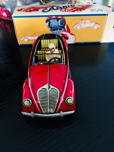 Tintoys Germany, German Tin Toy Cko Kellermann Vw Cabrio 358, Works Very Well