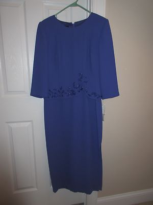 DRESS - 3/4 sleeve - Donna Morgan - Periwinkle - Women's - Sz 6 - NWT