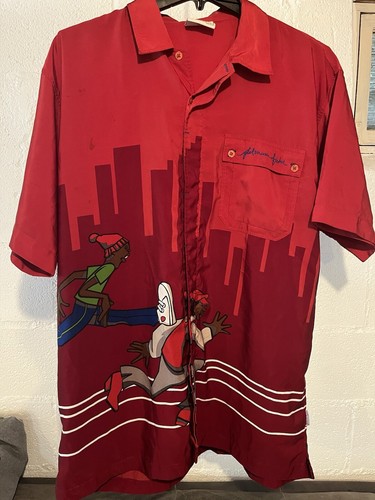 Vintage Platinum Fubu Shirt Mens XXL Fat Albert All Over