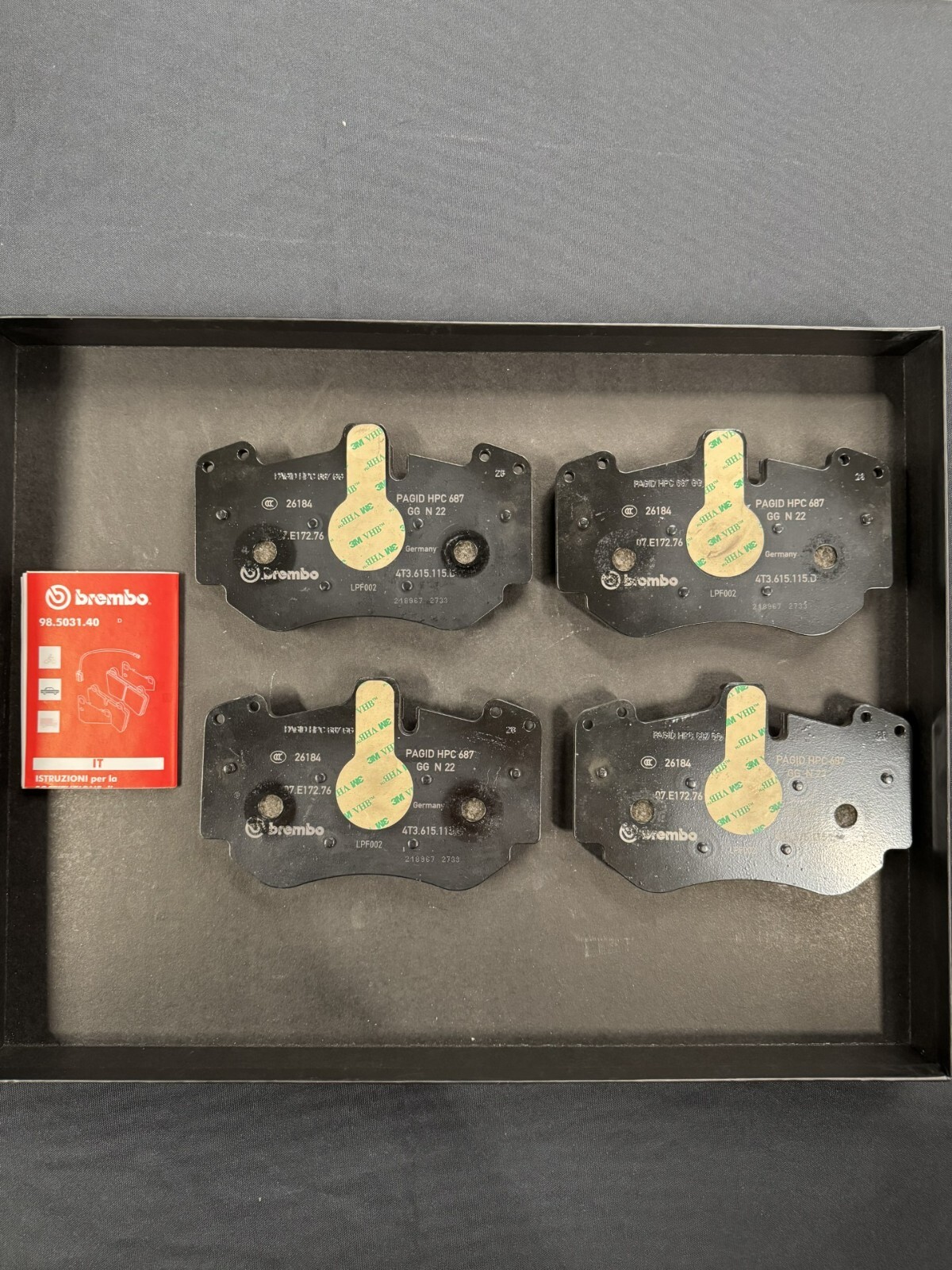バデーニ OEM 2008-2017 Mitsubishi Lancer Front Disc Brake Pad Set