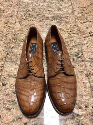 DAVANZATI for Barneys New York Brown Alligator Men's Oxford Lace Up Shoes
