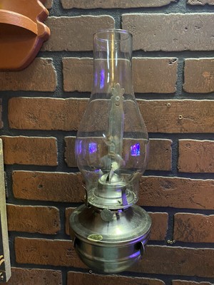 Vintage Kaadan LTD TIN Oil Lamp W/glass Globe  NEW NEVER USED