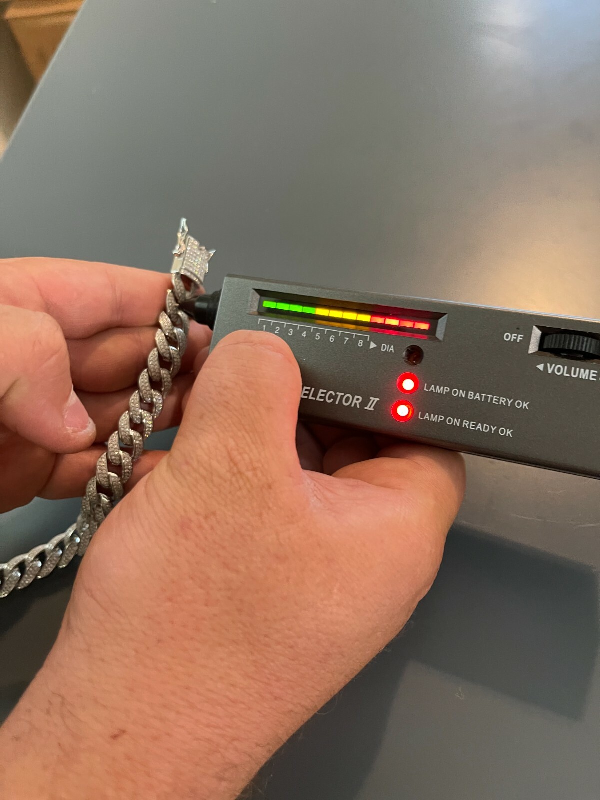 Pre-owned Silver Mens Miami Cuban Link Chain Real Iced Moissanite - Passes Tester 12mm In