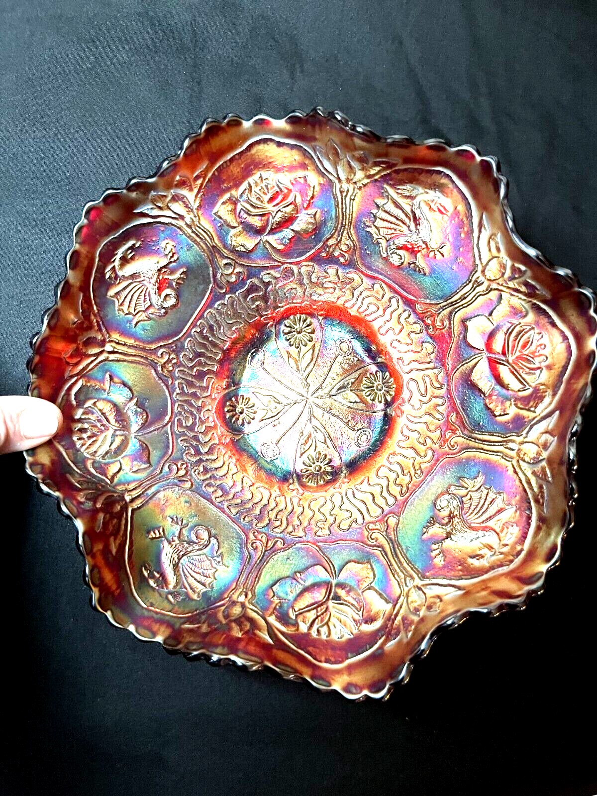 カーニバルガラス　CARNIVALGLASS フェントン FENTON USA カーニバルガラスCARNIVALGLASS フェントン FENTON USA