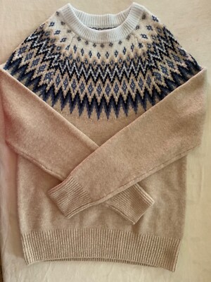 Amazon Essentials oatmeal and blue multi cotton blend sweaters XS Medium