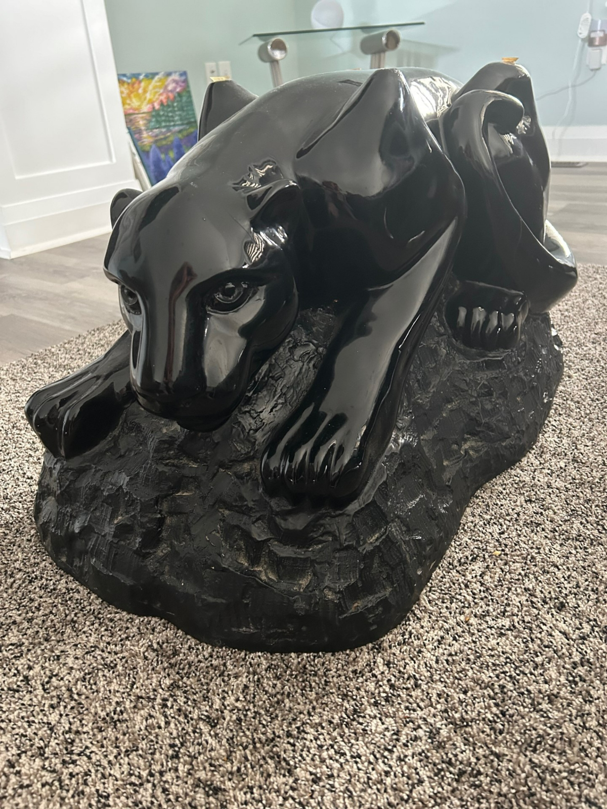 Authentic Vintage 1980 s fiberglass Panther coffee table excellent condition eBay