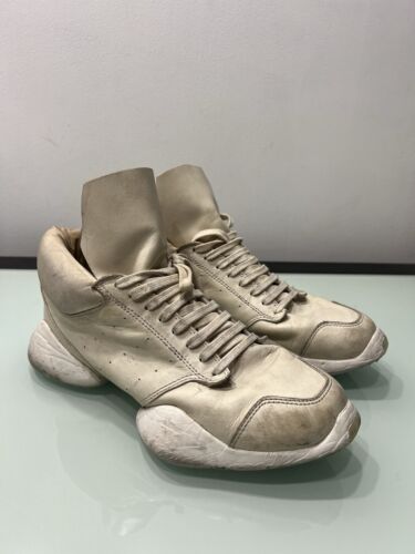 Rick Owens x Adidas Vicious Runner Triple White All-Leather Rick Owens x Adidas Vicious Runner Triple White All-Leather
