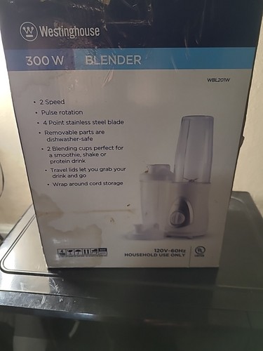 Westinghouse 300 Watt Personal Blender 1 Count Box damaged