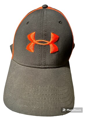 Nice Under Amour Black & Orange Size Medium / Large  Embroidered Logo Hat