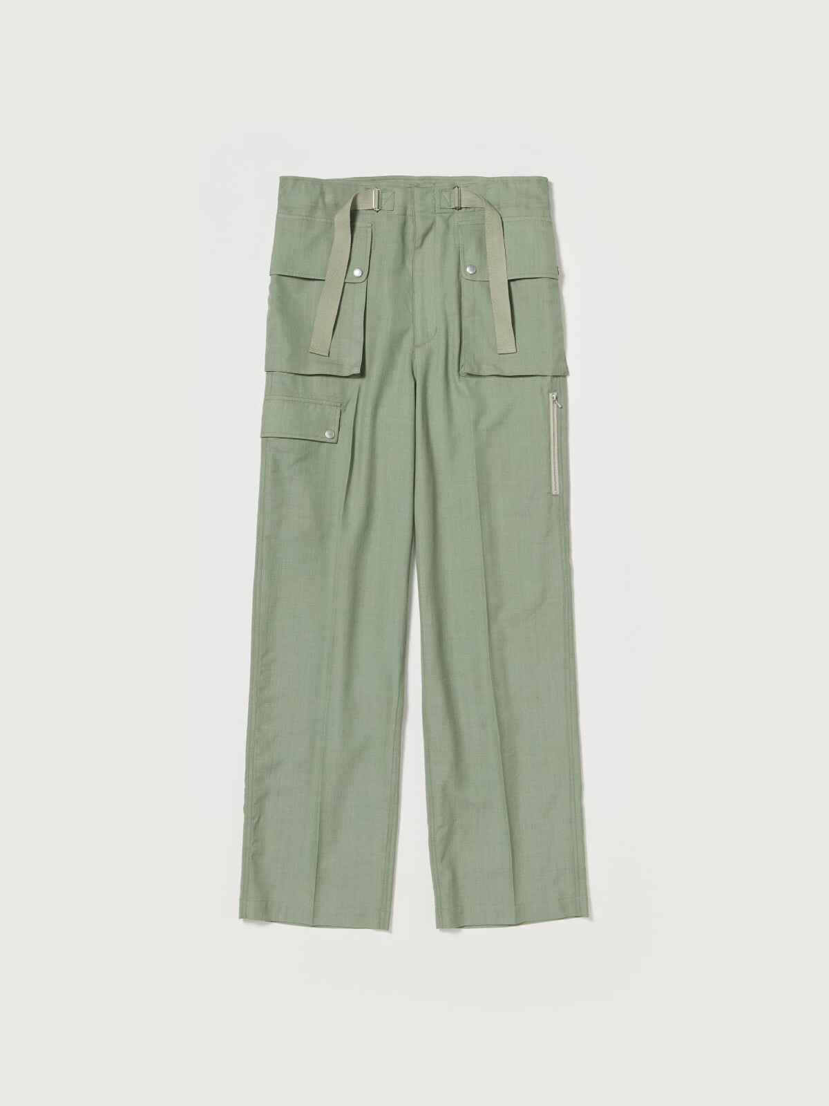 パンツ WOOL HAIRLINE LIGHT TWEED CARGO PANTS Ceehuteey Men's Retro Dress Suit Pants Thick Wool Flat Front