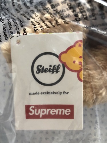 Supreme Steiff Bear Heather Grey Box Logo FW18 In Hand Fast Shipping