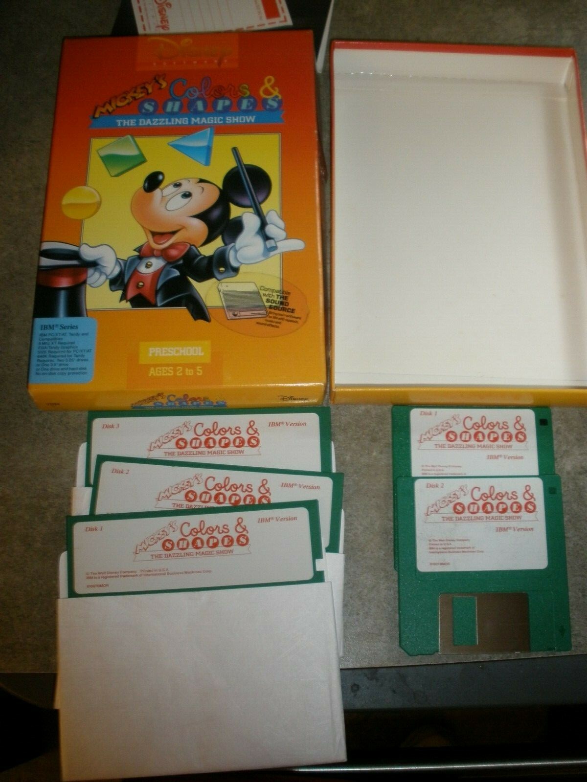 Vintage Disney Mickey's colors & Shapes Dazzling Magic Show