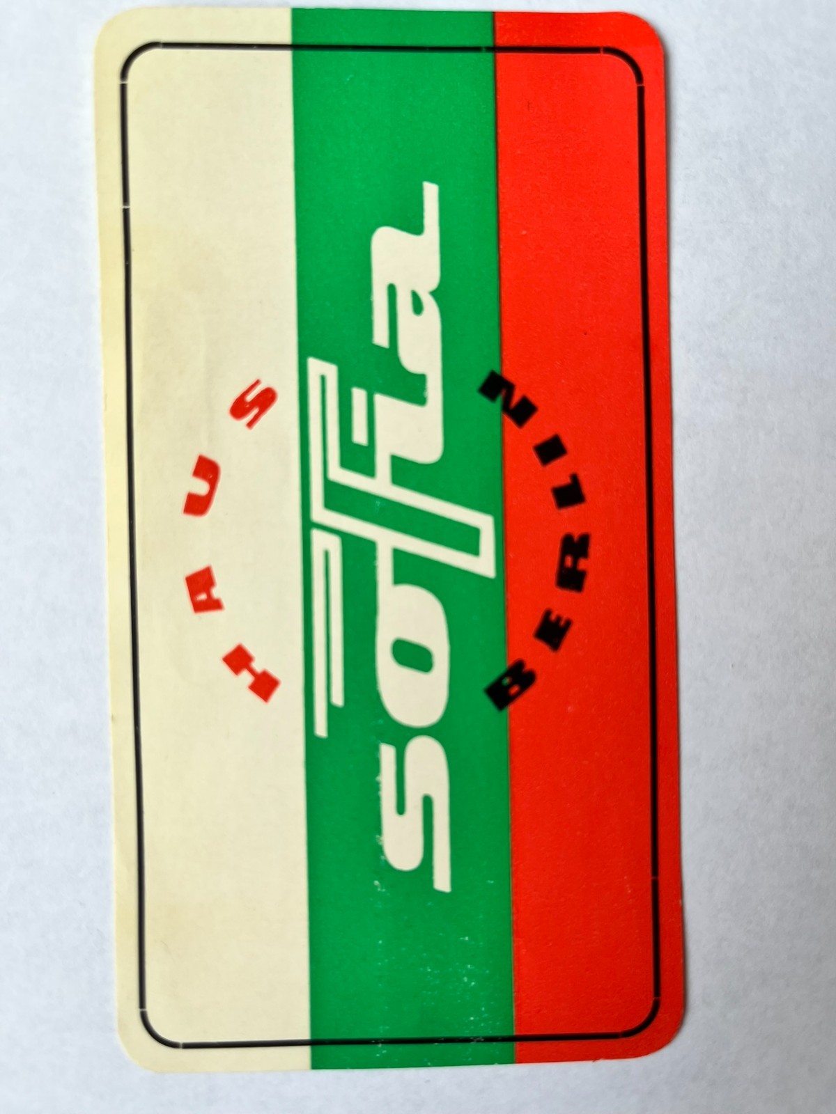 Vintage HOTEL HAUS SOFIA Decal Berlin, Germany 2 1/2 x 4 1/2