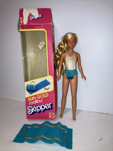 1983 Sun Gold Malibu Skipper Doll w/ Swimsuit #1069 Vintage 1983 Sun Gold Malibu Skipper Doll w/ Swimsuit #1069 Vintage