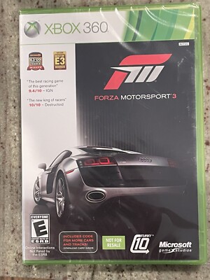 Brand New Forza Motorsport 3 (Microsoft Xbox 360, 2009) Brand New- Sealed!