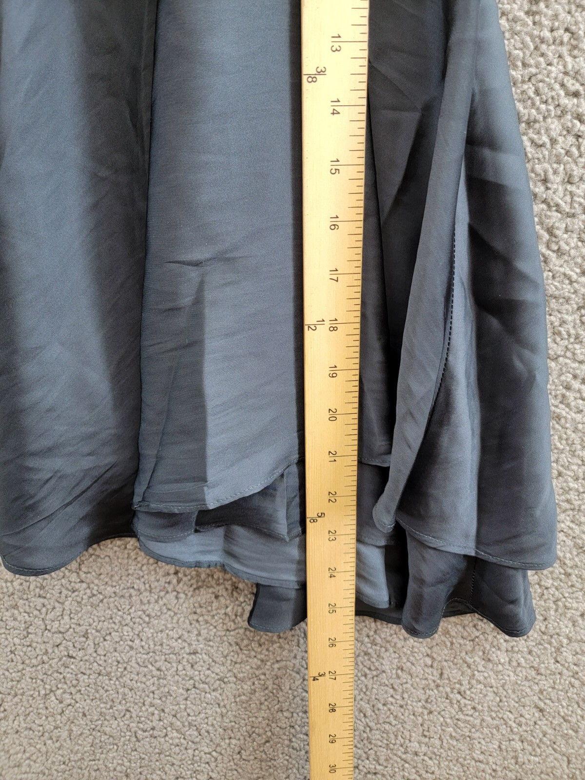 Lioness Legacy Asymmetric Skirt Women's S Navy Ruched Waist Side Zip Closure - Picture 7 of 15