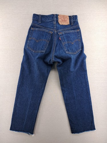 80'S　Levi's 501 Vtg 80s Levi's 501 Jeans 27x25 Blue Dark Wash 544 Button Cut