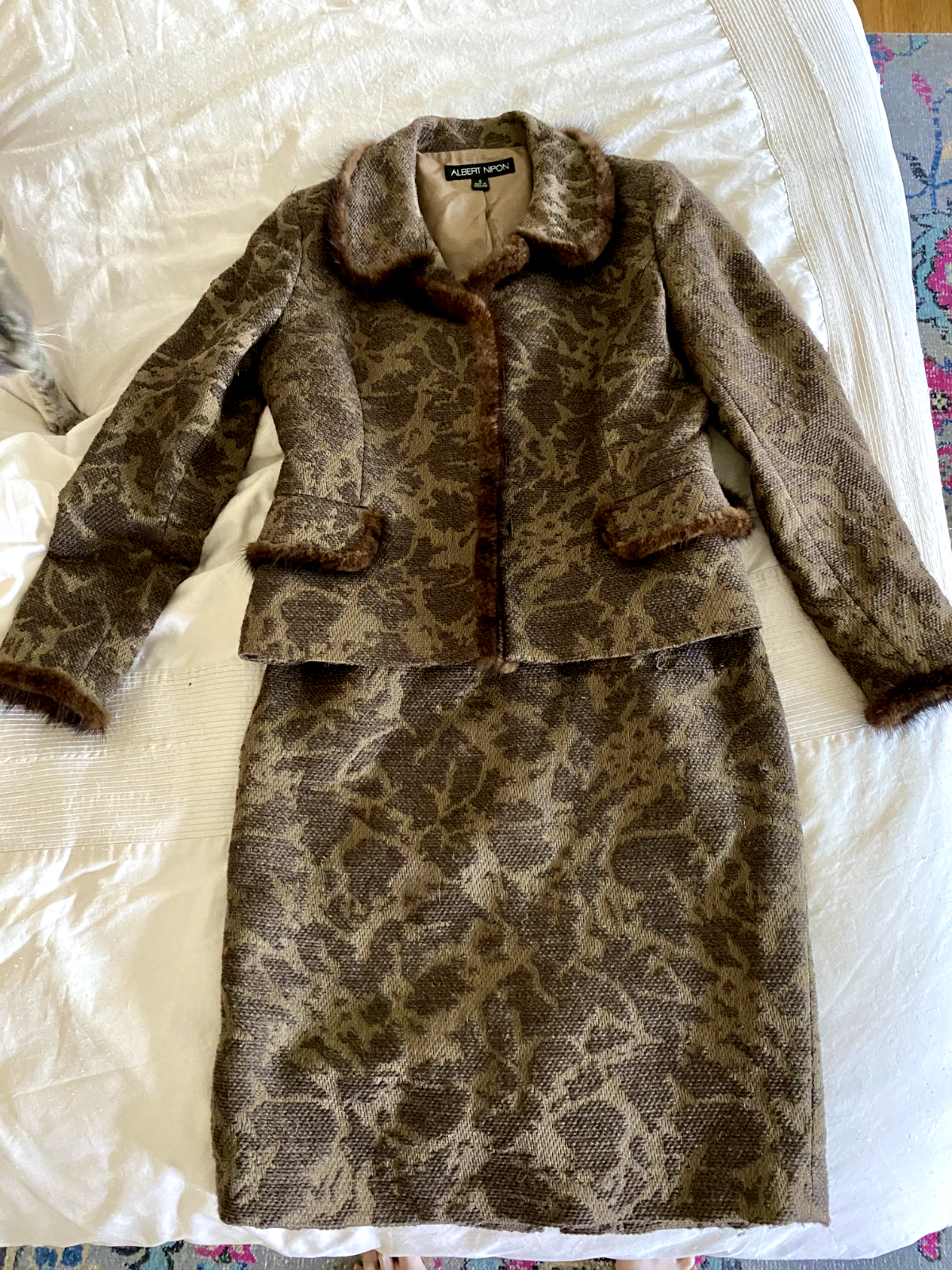 Albert Nipon Couture Skirt Suit Size 4