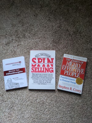 Business and Self Help Book Bundle: Strengthsfinder, Spin Selling, And 7 Habits