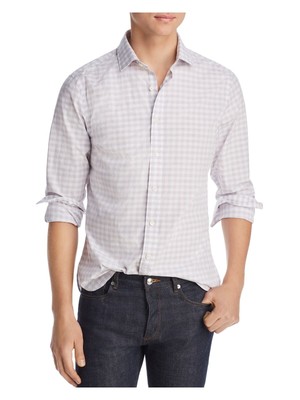 

Дизайнерский бренд Мужская фиолетовая рубашка с воротником Slim Fit на пуговицах, Фиолетовый, 28LC052