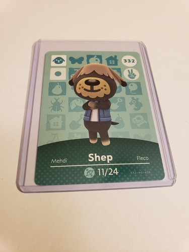 SUPER SALE! Shep # 332 Animal Crossing Amiibo Card AUTHENTIC