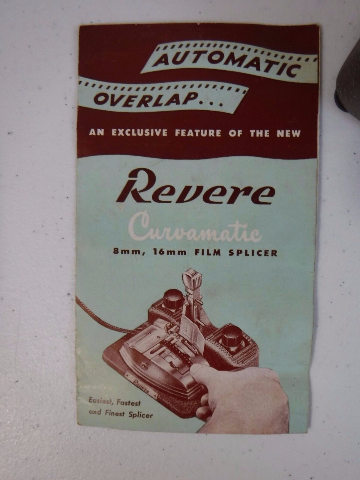REVERE Curvamatic Film Splicer 8mm and 16mm In Original Box with Manual