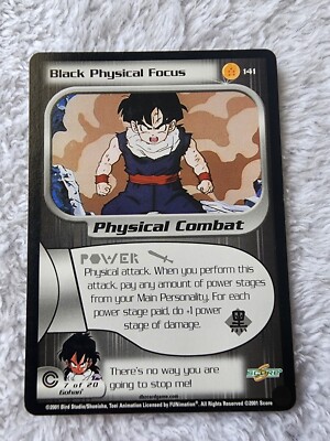 DBZ Dragon Ball Z Black Physical Focus 141 CCG Unlimited Trunks Saga MP Score