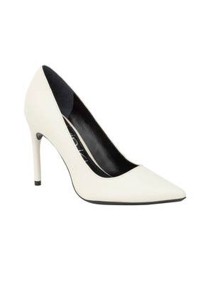 

CALVIN KLEIN Женские кожаные туфли-лодочки без шнуровки цвета слоновой кости Venten Toe Stiletto 6,5 M, Цвет слоновой кости, KCVENTEN