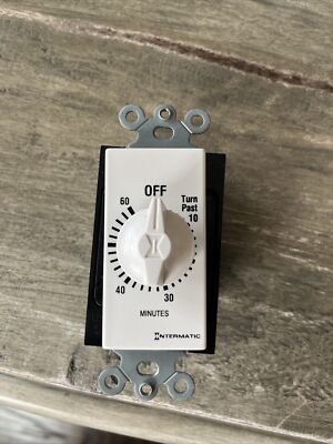 Intermatic 60 Minute Spring-Wound Countdown Wall Timer (White)