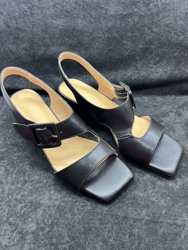 Hey Sole Moda Black Leather Sandals, NIB, Size 8 | eBay
