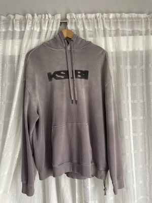 Ksubi Men's Purple sun Fade Cotton Cross-Print Pullover Hoodie