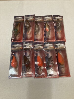 Lot of Ten Luck E Strike American Original G-5 Limit Out Lures