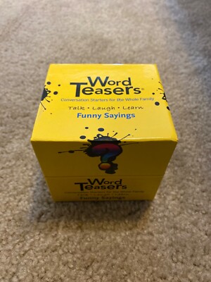 Word Teasers Conversation Starters Family Funny Sayings Fun Group Game EUC