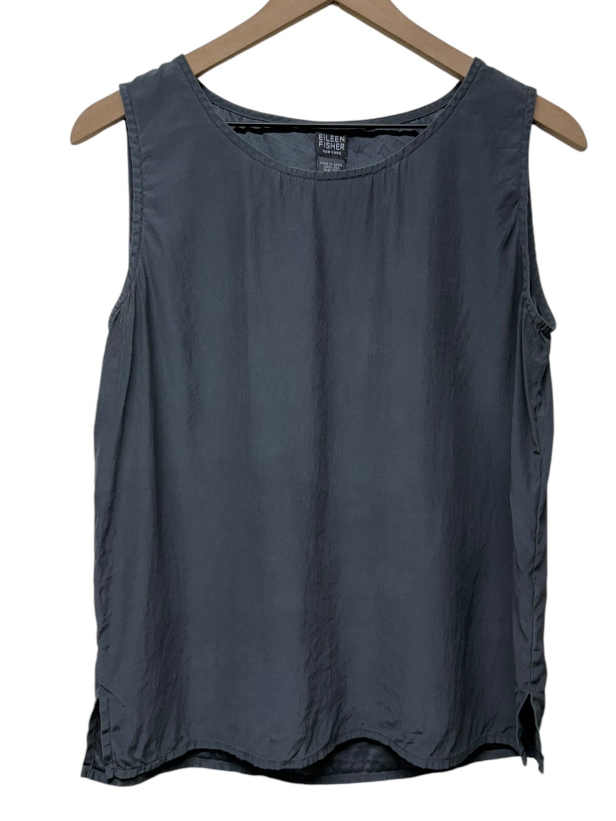 eileen fisher sleeveless silk top
