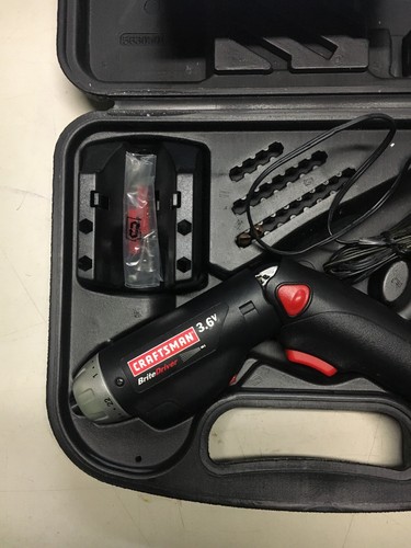 Craftsman 3.6v Brite Driver Dual Position Electric Screwdriver With Case