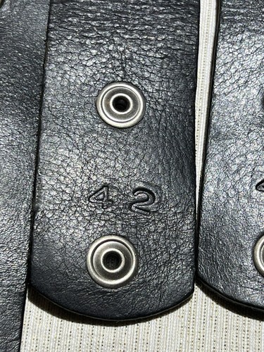 Pre-owned Handmade Robins Jean, Hand Made Leather Belt W/ Blk Swarovsky 100% Hand Made In Italy