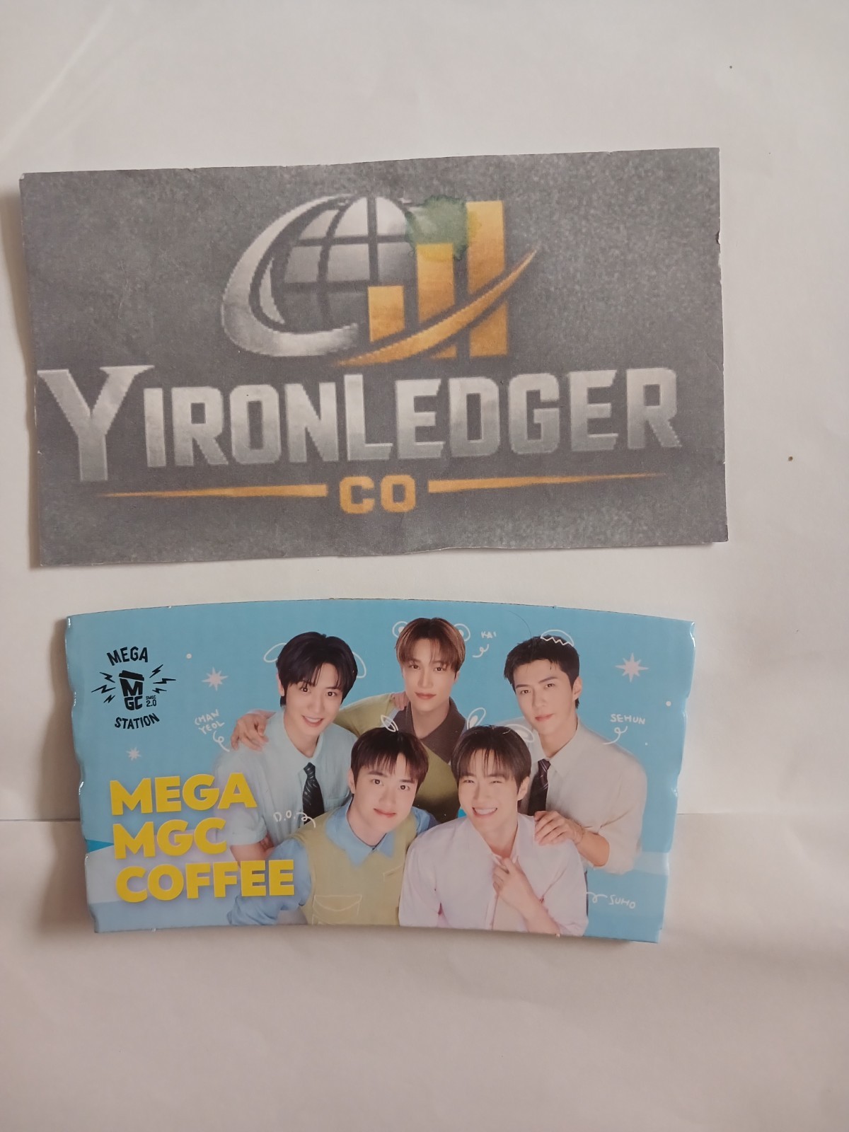 EXO x MEGA MGC Coffee Cup Sleeve Kpop Promo Collectible Korea