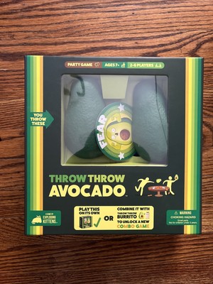 Exploding Kittens Throw Throw Avocado Card Game With Flight Suit Ages 7
