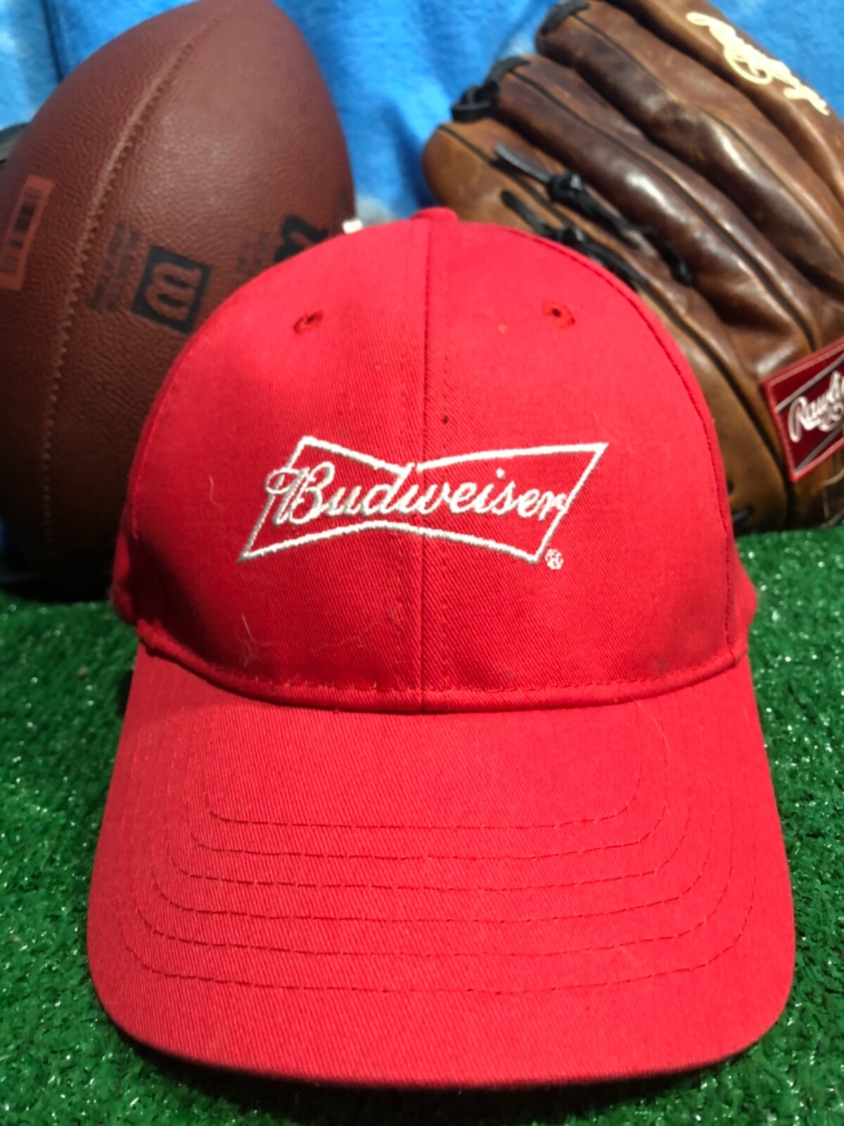 Budweiser hat rare VTG NWOT this buds for you red Snapback