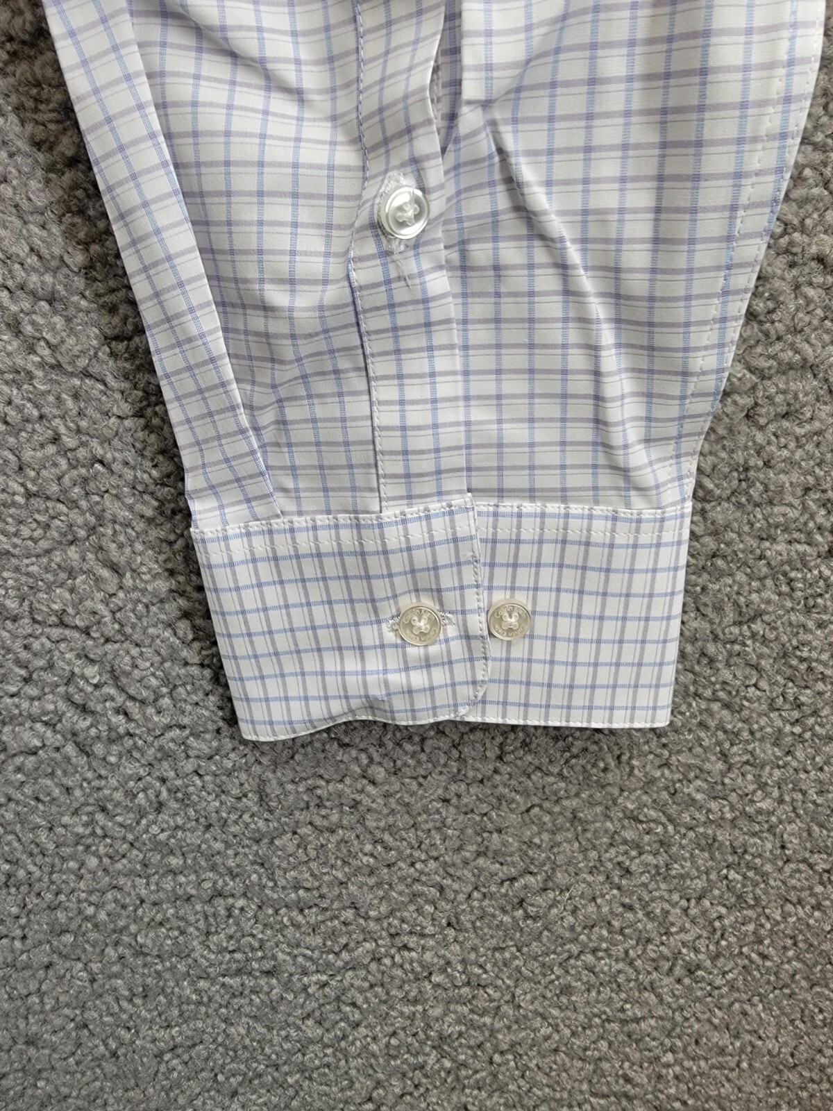 Calvin Klein Steel + Regular Fit Stretch Dress Shirt Men's 17.5 34-35 Blue L/S - Picture 11 of 19