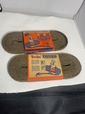 2 Vintage Frost-King Weather Strip 17  Weatherstripping NOS