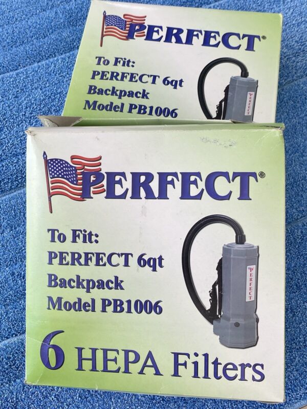 PERFECT Hepa Filters - To Fit: 6qt Backpack Vacuum Model PB1006 - 12ea Filters